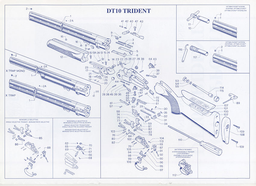 P. Beretta Over and Unders : DT10 Treident Trap, X Trap, Skeet, 